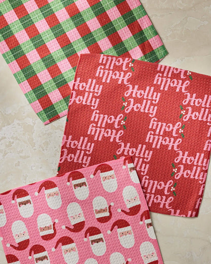 Geometry - Holly Jolly Santa Dishcloth Set - Holiday 2026