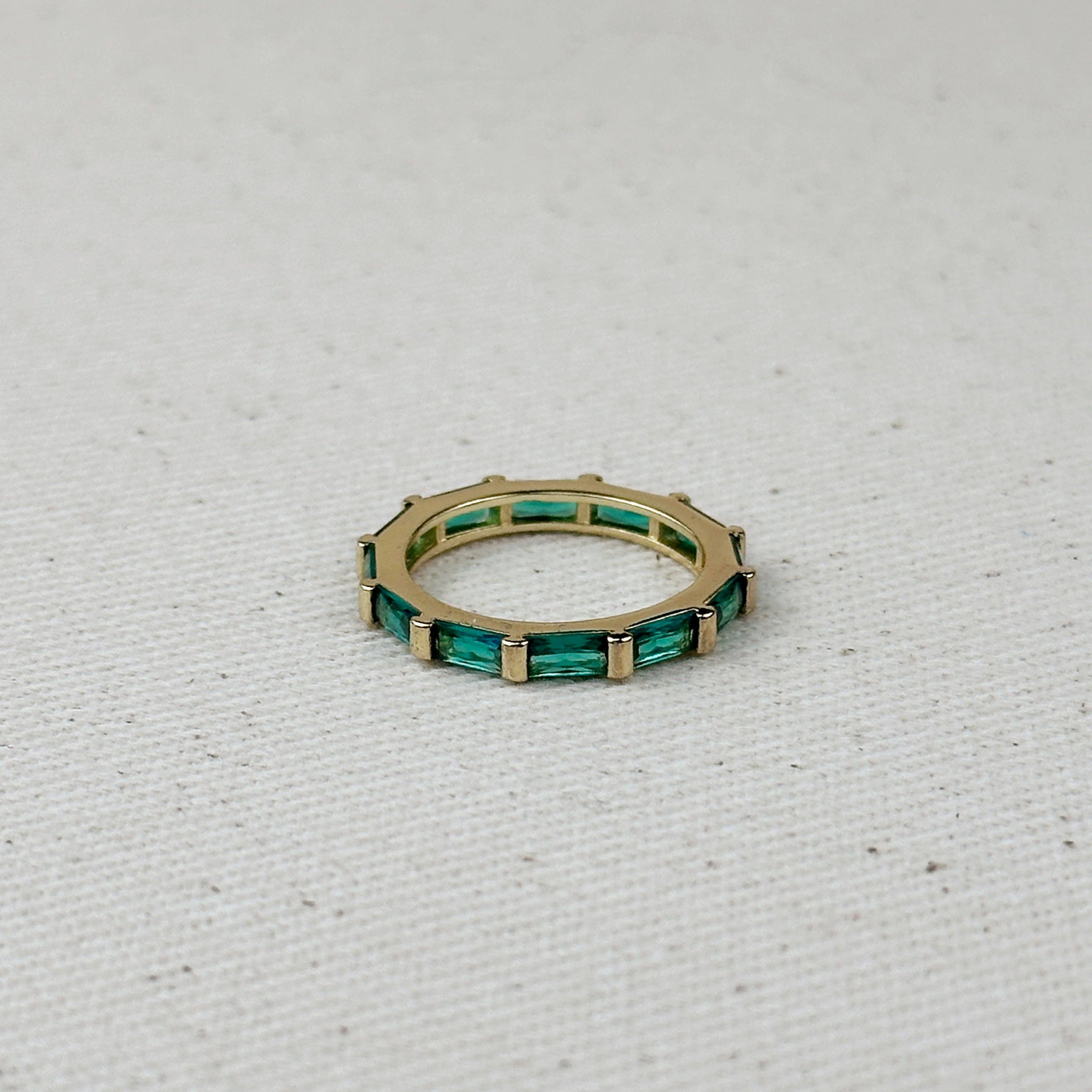 GoldFi - 18k Gold Filled Baguette CZ Band Ring