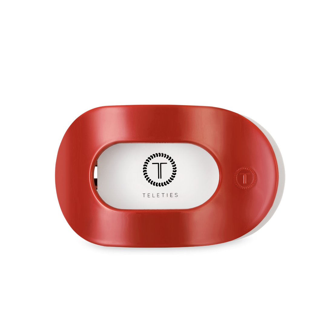 TELETIES - Flat Round Hair Clip | Medium | Red Carpet Ready