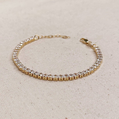 GoldFi - 18k Gold Filled 3mm CZ Tennis Bracelet