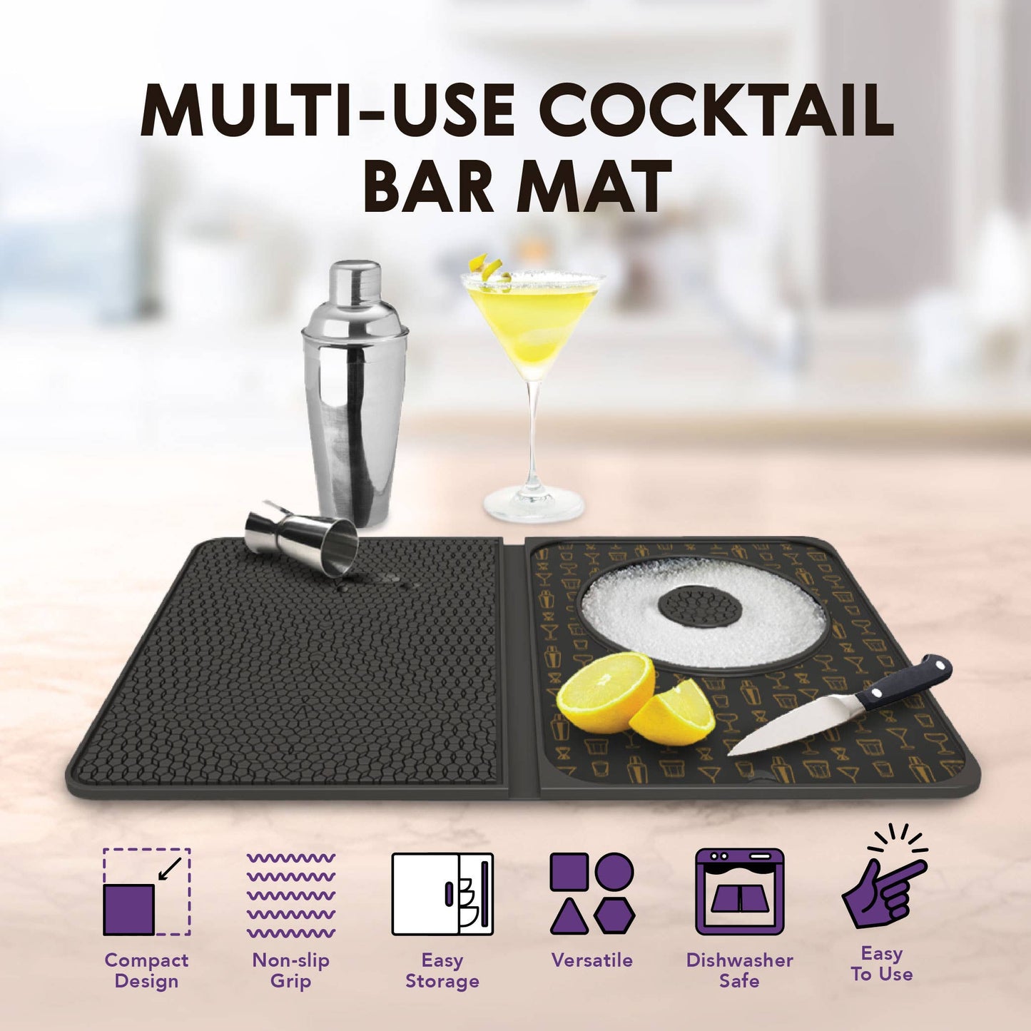Multi-Use Cocktail Bar Mat