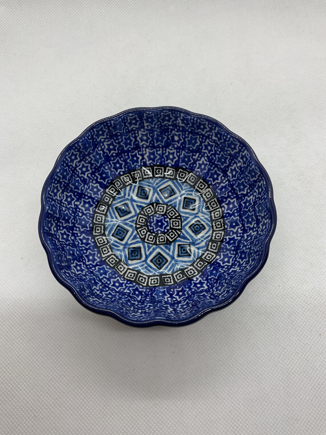 Aztec Sky Scalloped Bowl 4.5&quot;