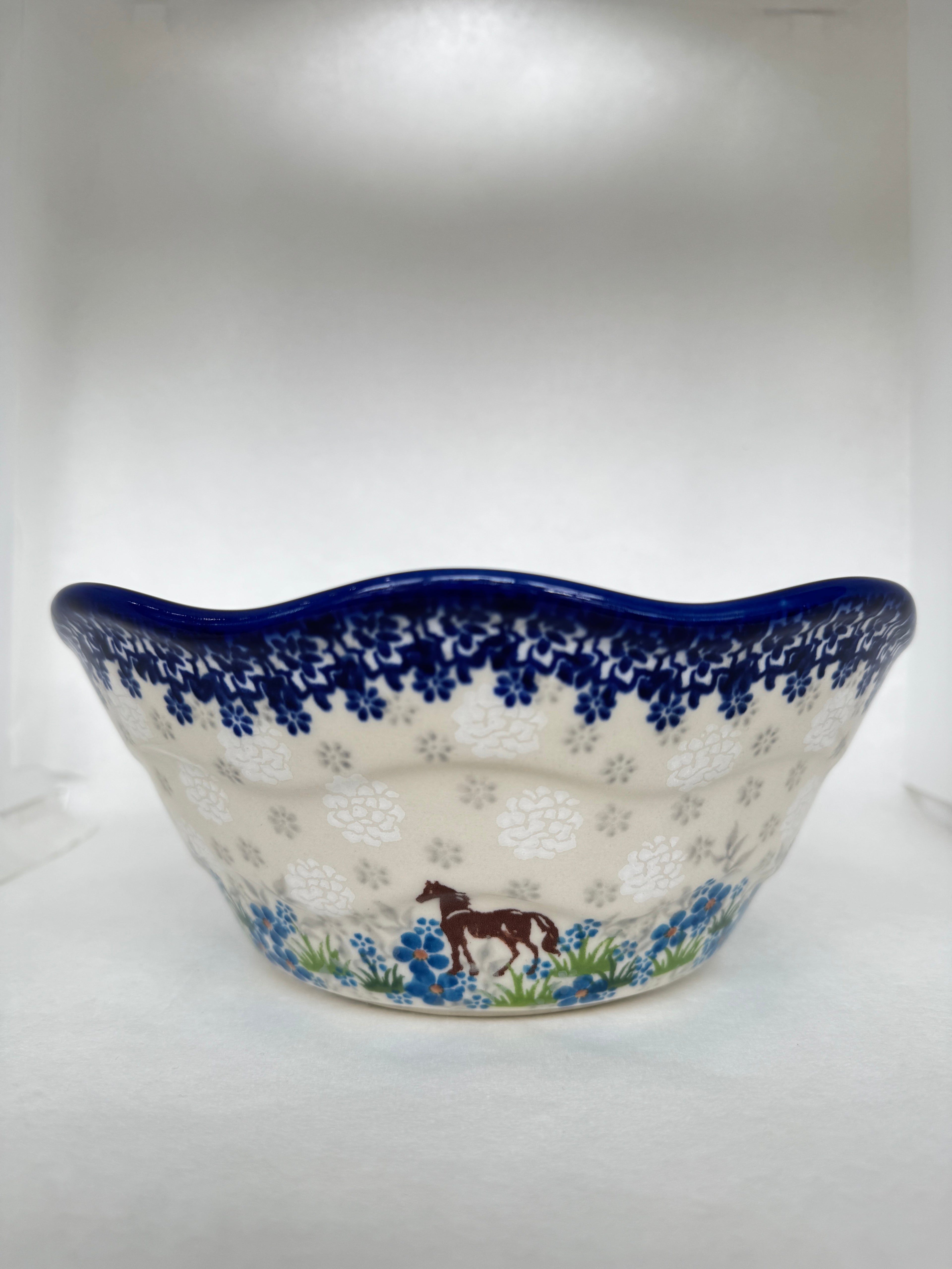 KALICH Bluegrass Beauties Wavy Edge Bowl 12"