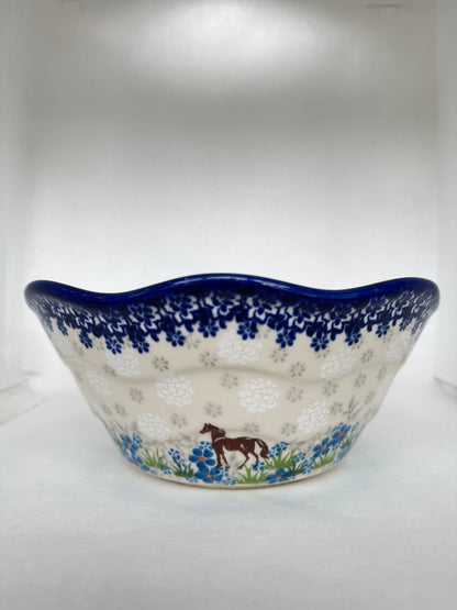 KALICH Bluegrass Beauties Wavy Edge Bowl 12"