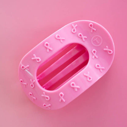 TELETIES - Pink Ribbon | Medium | Flat Round Clip