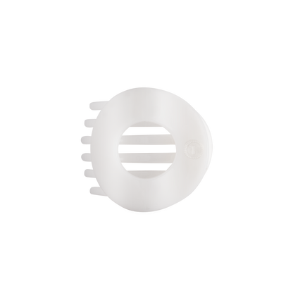 TELETIES - Coconut White | Medium | Flat Circle Hair Clip