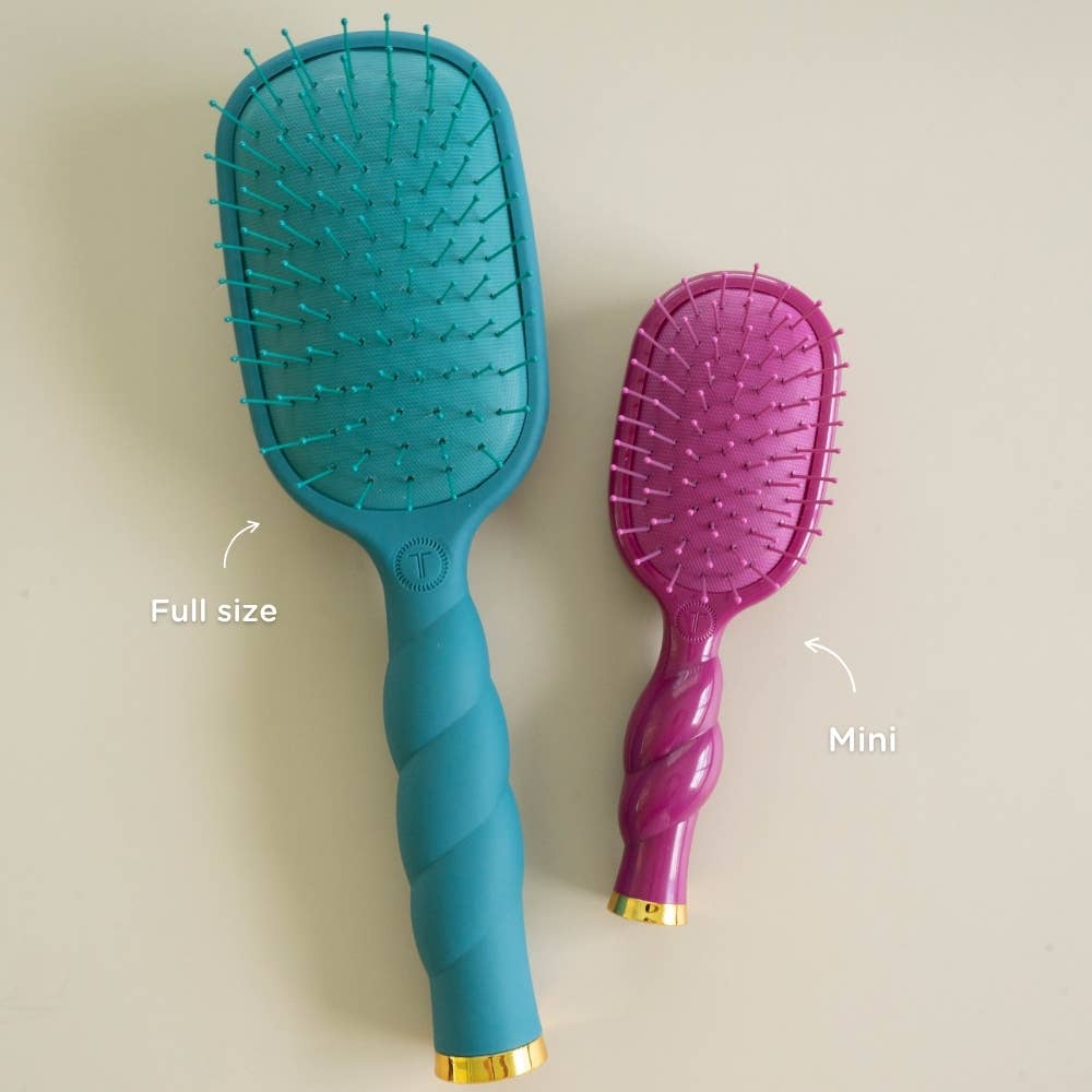 TELETIES - Mini Detangler Hair Brush for Medium Hair - Mulberry