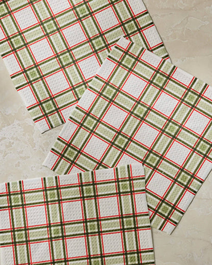 Geometry - Stocking Plaid Dishcloth Set - Holiday 2026