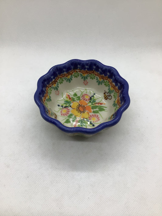 KALICH Orange Bee-Cicle Small Scalloped Bowl