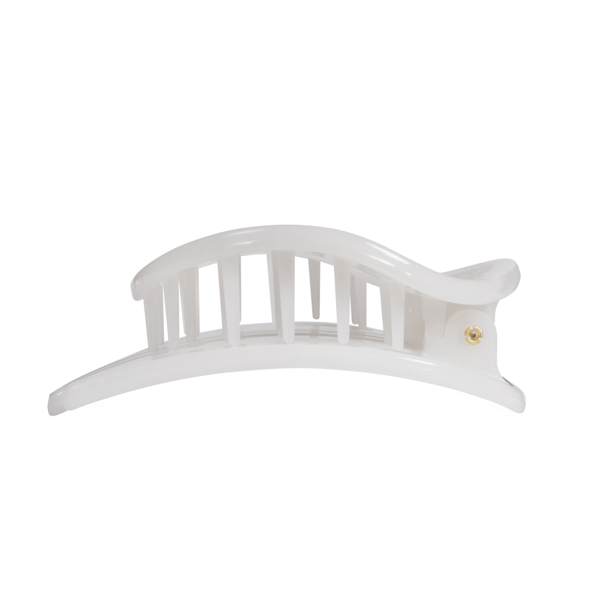TELETIES - Coconut White | Large | Flat Circle Hair Clip