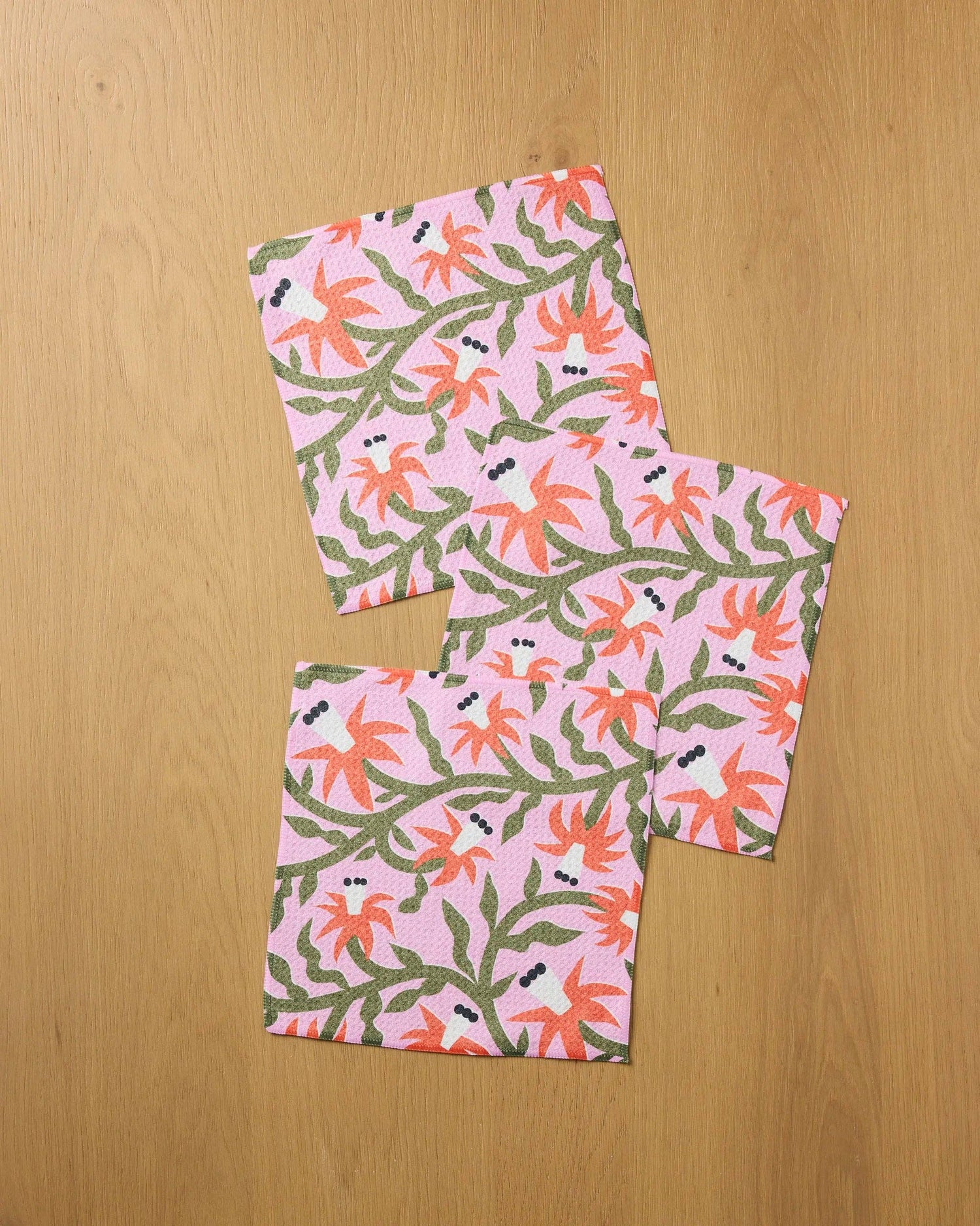 Geometry - Graphic Flowers Dishcloth Set