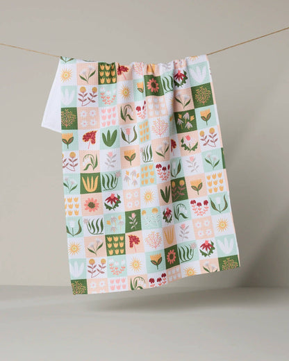 Geometry - Patchwork Garden Tea Towel