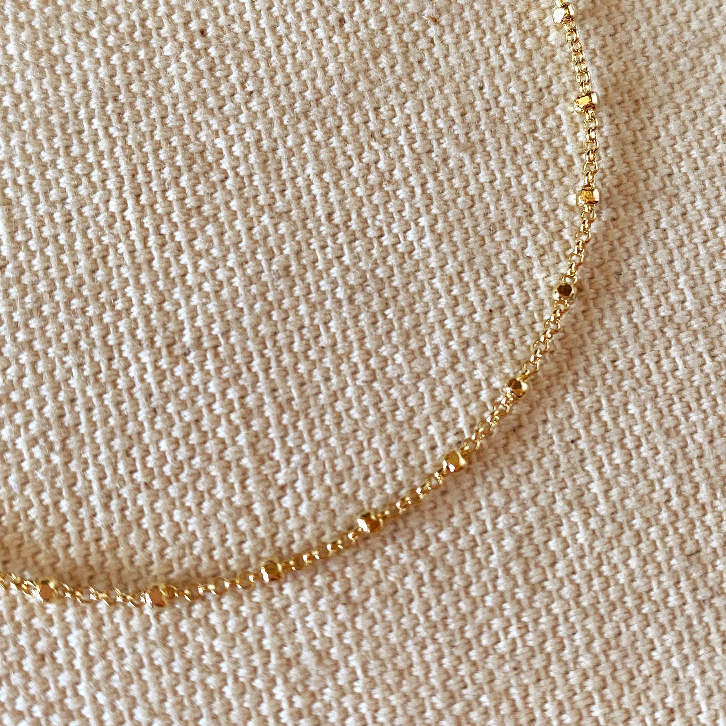 GoldFi - 18k Gold Filled 1mm Spaced Beaded Bracelet