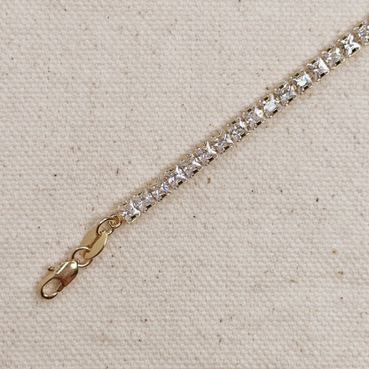 GoldFi - 18k Gold Filled 3mm CZ Tennis Bracelet
