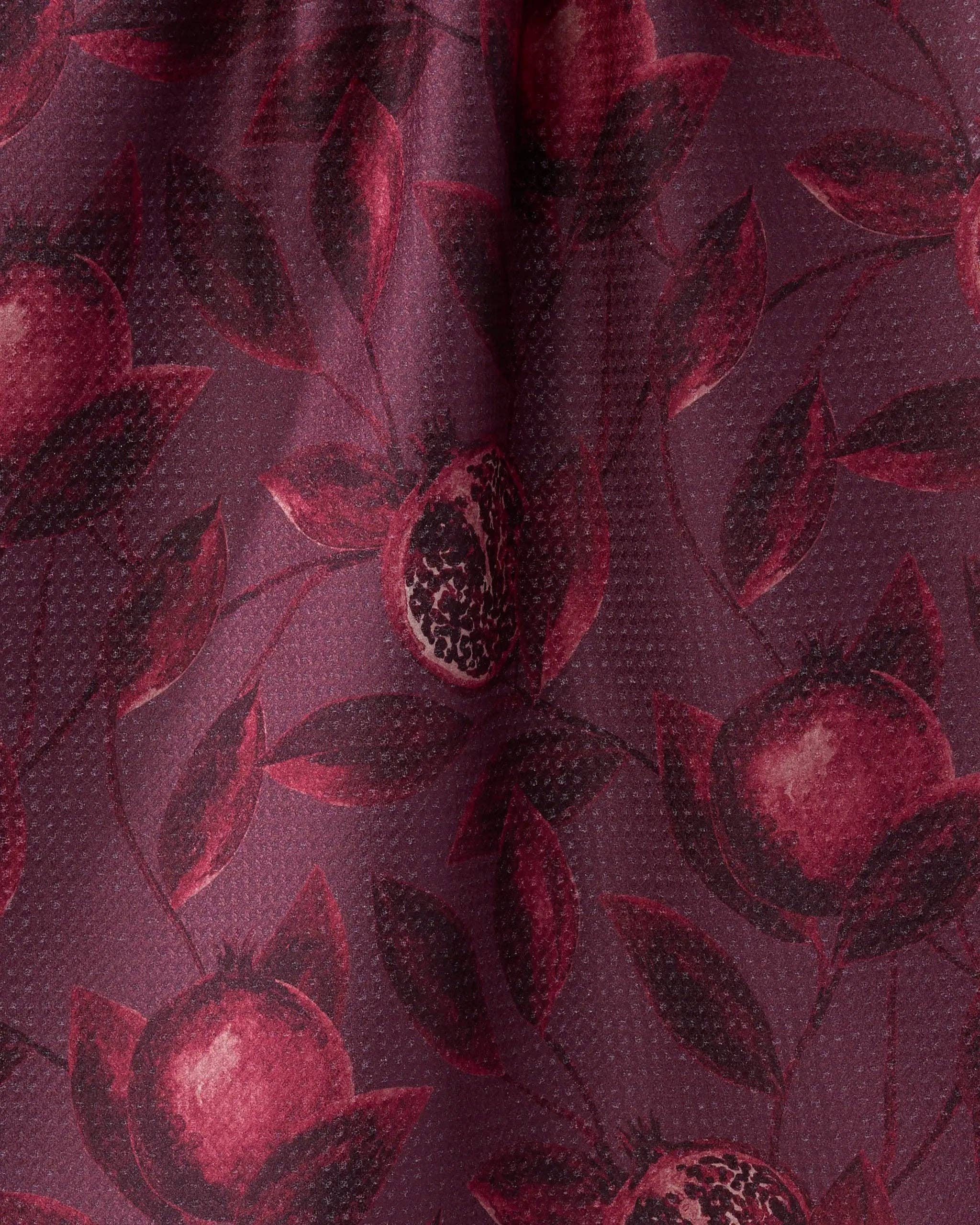 Geometry - Rich Garnet Tea Towel