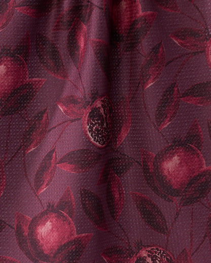 Geometry - Rich Garnet Tea Towel