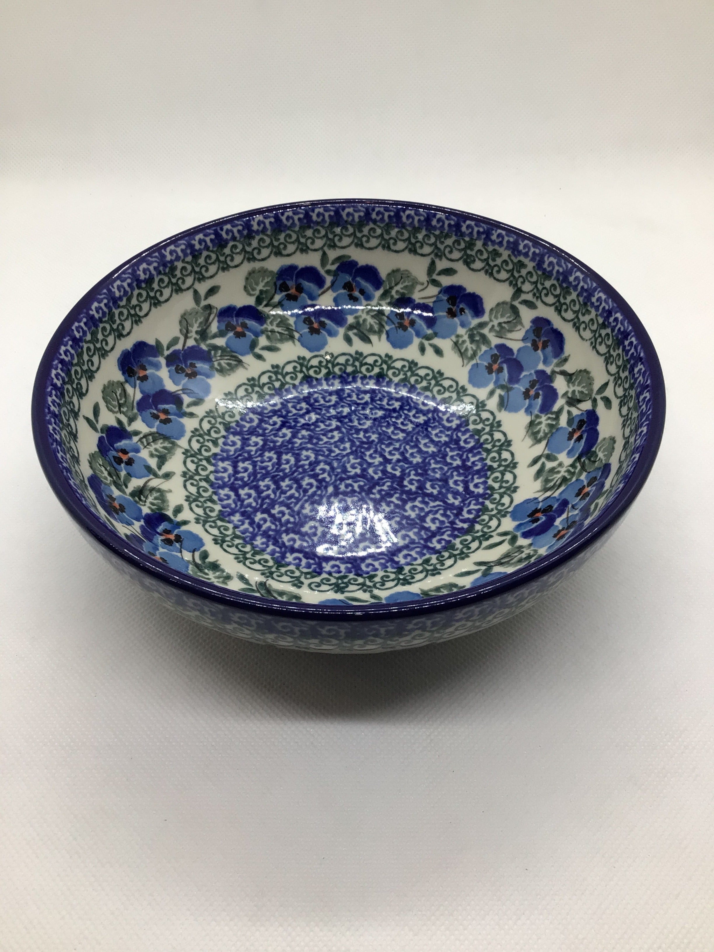 Winter Viola Shallow Cereal Bowl 7&quot;