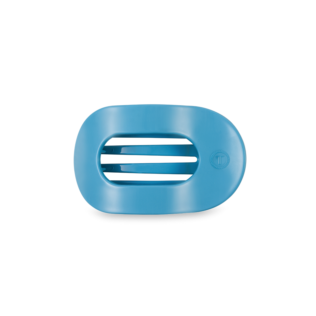 TELETIES - Flat Round Hair Clip | Small | Summer Sky