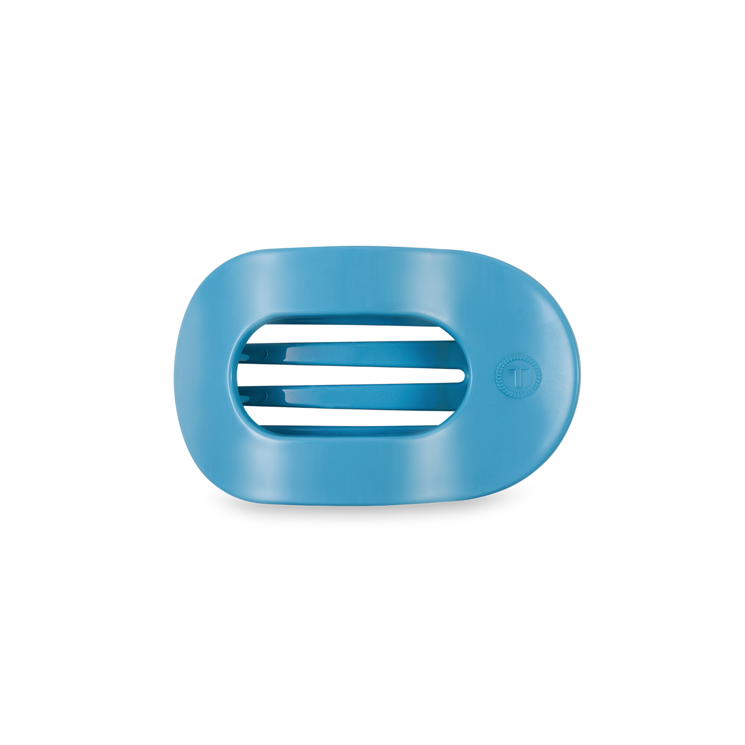 TELETIES - Flat Round Hair Clip | Small | Summer Sky