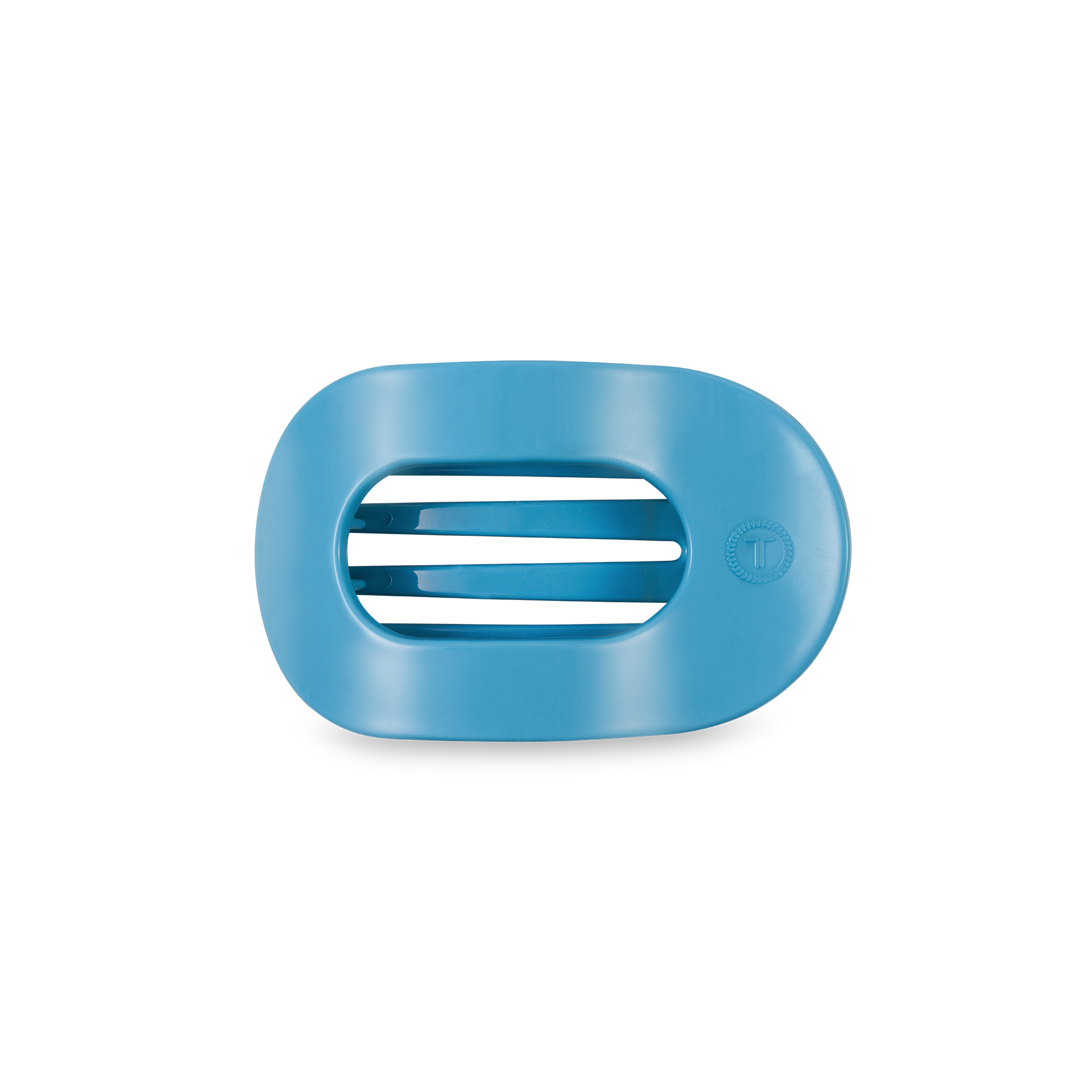TELETIES - Flat Round Hair Clip | Small | Summer Sky