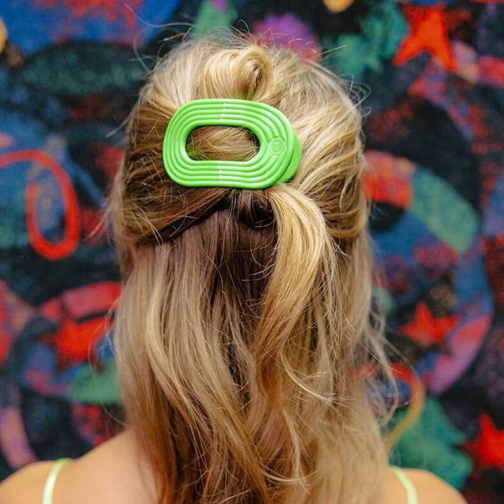TELETIES - Flat Round Hair Clip | Small | Glow For It