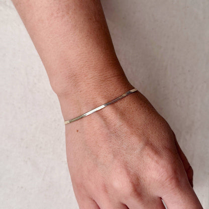 GoldFi - 18k Gold Filled 2.0mm Thickness Herringbone Bracelet