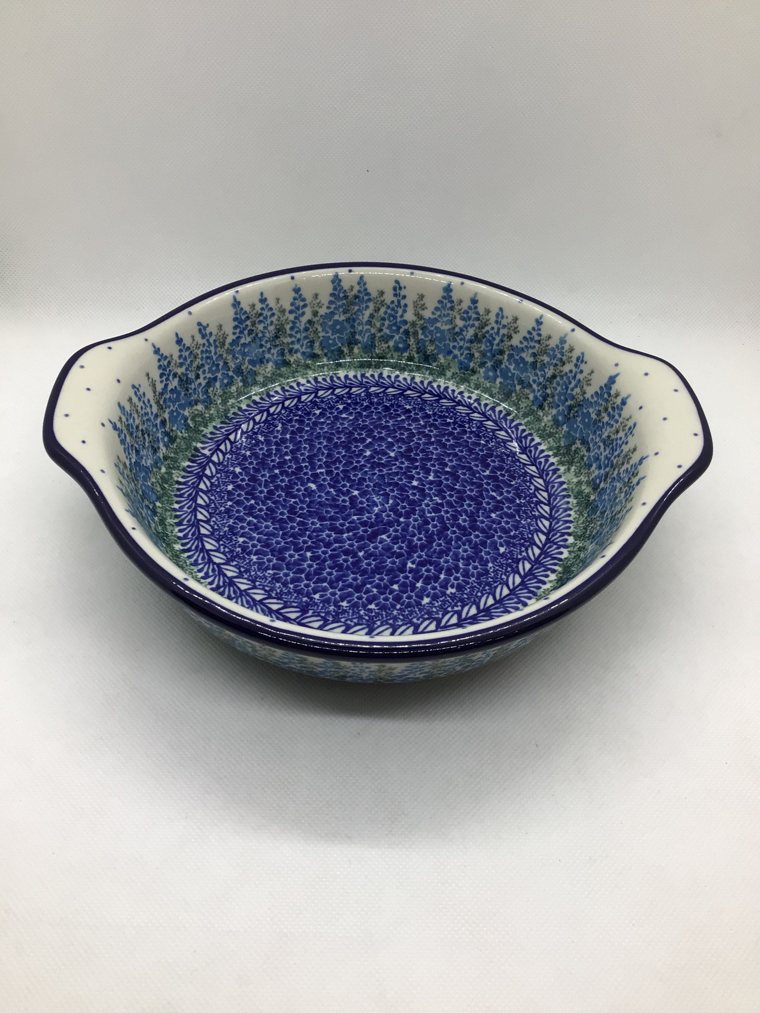 Virginia Blue Bells Round Baker w/ Grips 8"