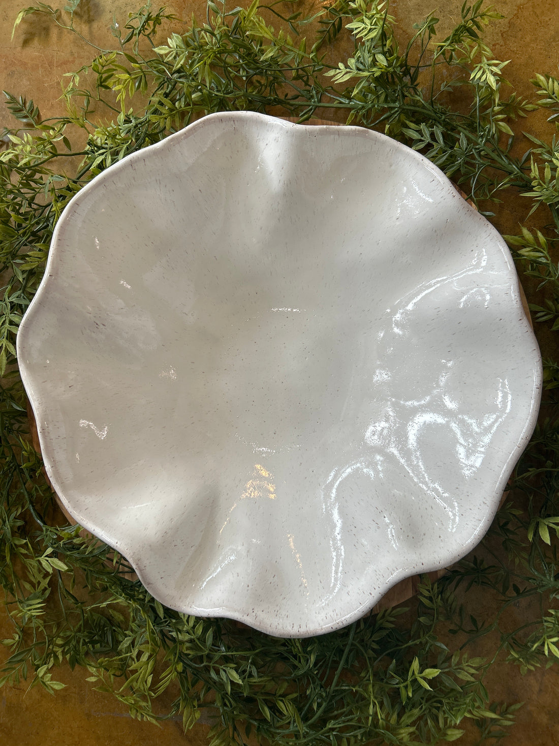 Freeform Bowl-Eyelet White