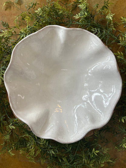 Freeform Bowl-Eyelet White