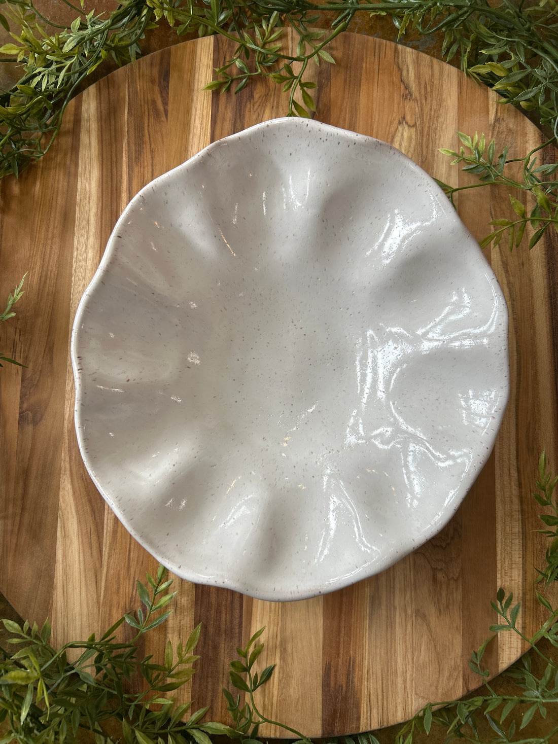 Mini Freeform Bowl-Eyelet White