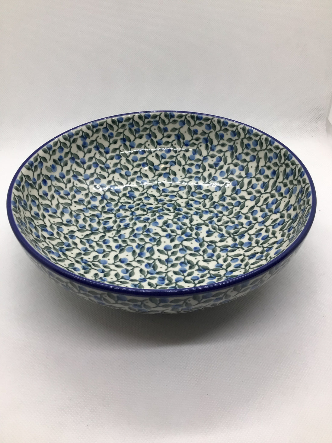 Blueberry Blossom Shallow Serving Bowl 9&quot;
