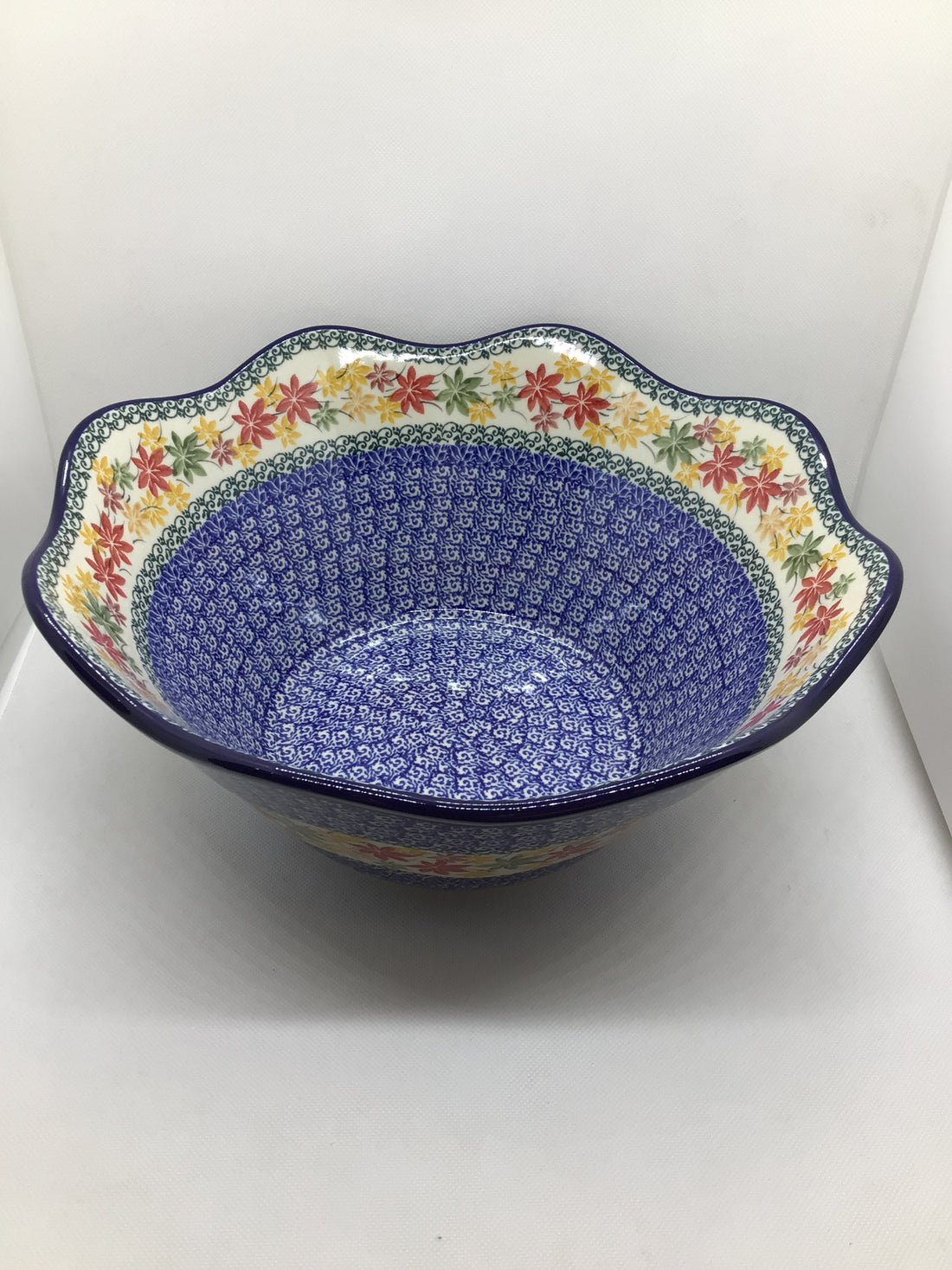 Maple Harvest Wavy Edge Bowl 12&quot;