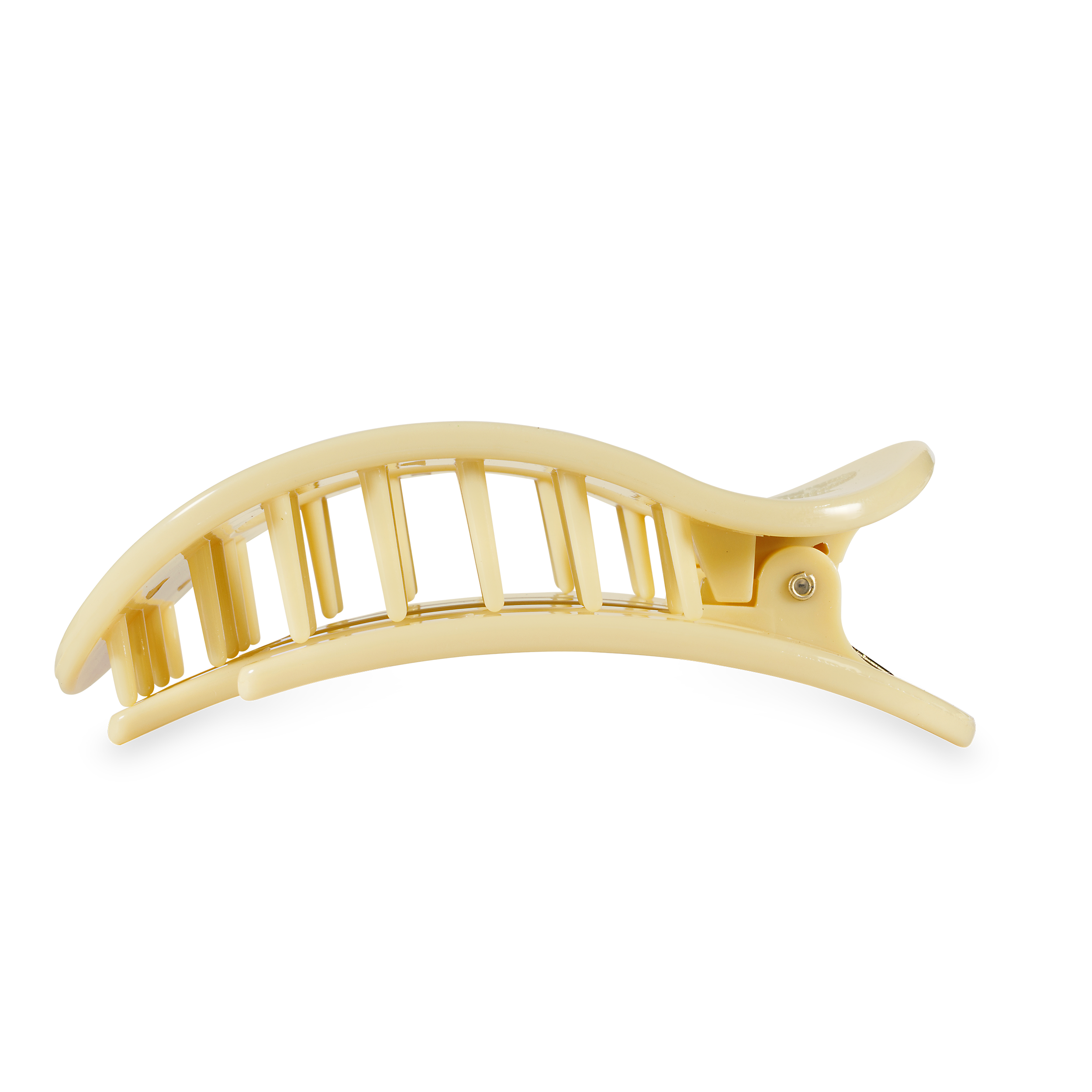 Flat Round Hair Clip | Large | Butter Yellow