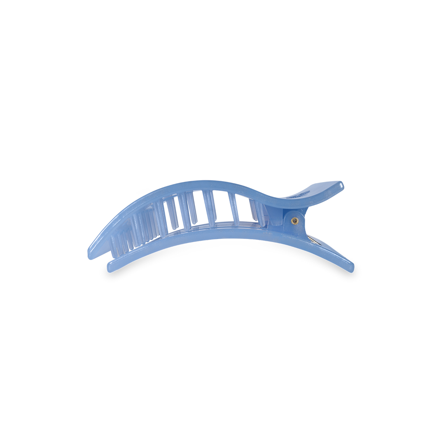 TELETIES - Flat Rectangle Hair Clip | Small | Blue Lagoon
