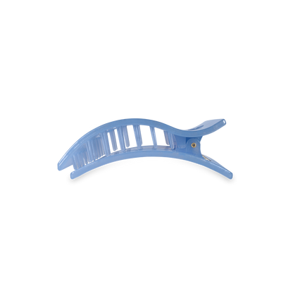 TELETIES - Flat Rectangle Hair Clip | Small | Blue Lagoon