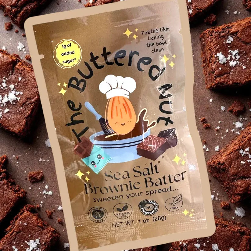 The Buttered Nut - Sea Salt Brownie Batter Squeeze Pack