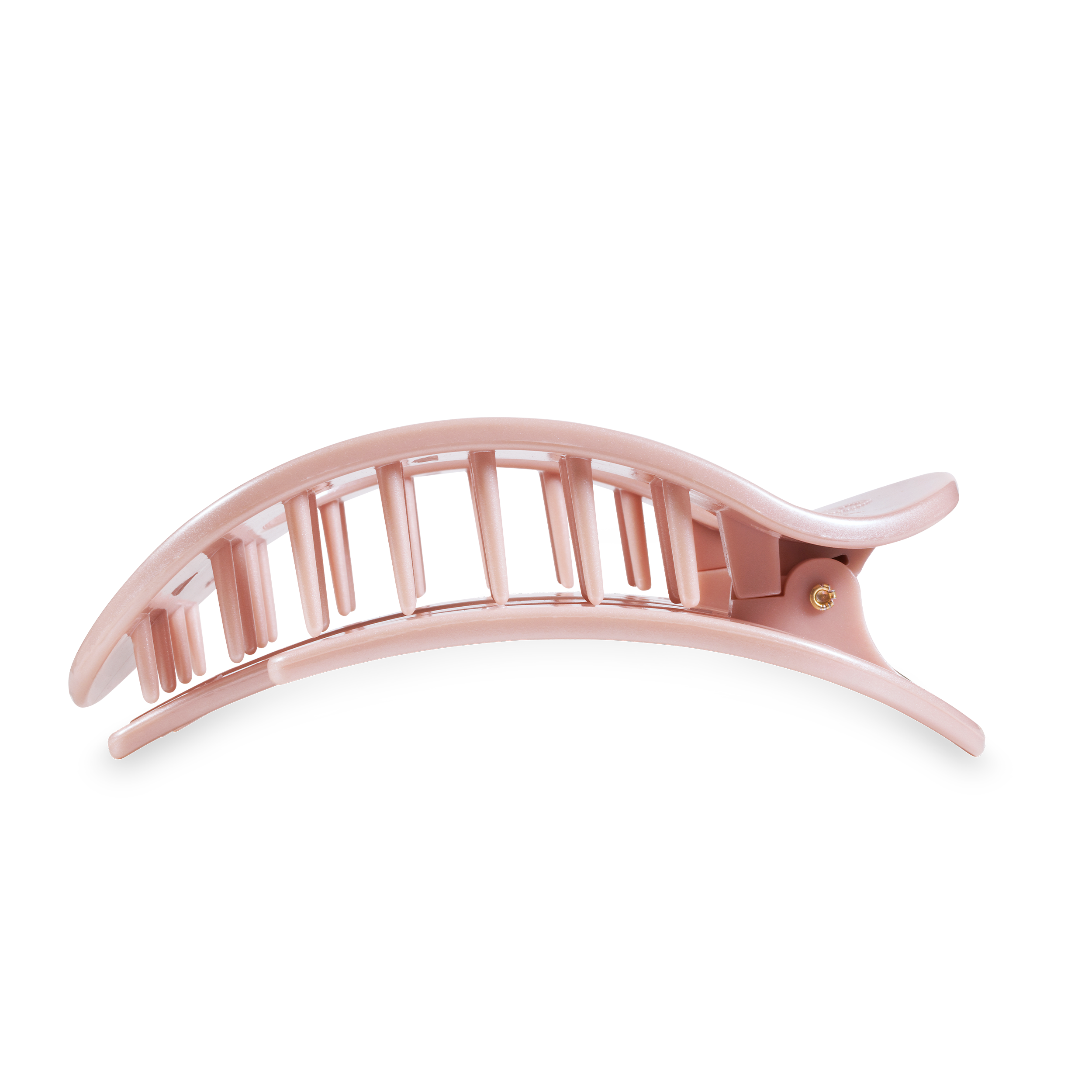 Round Flat Hair Clip | Large | Pearly Pink