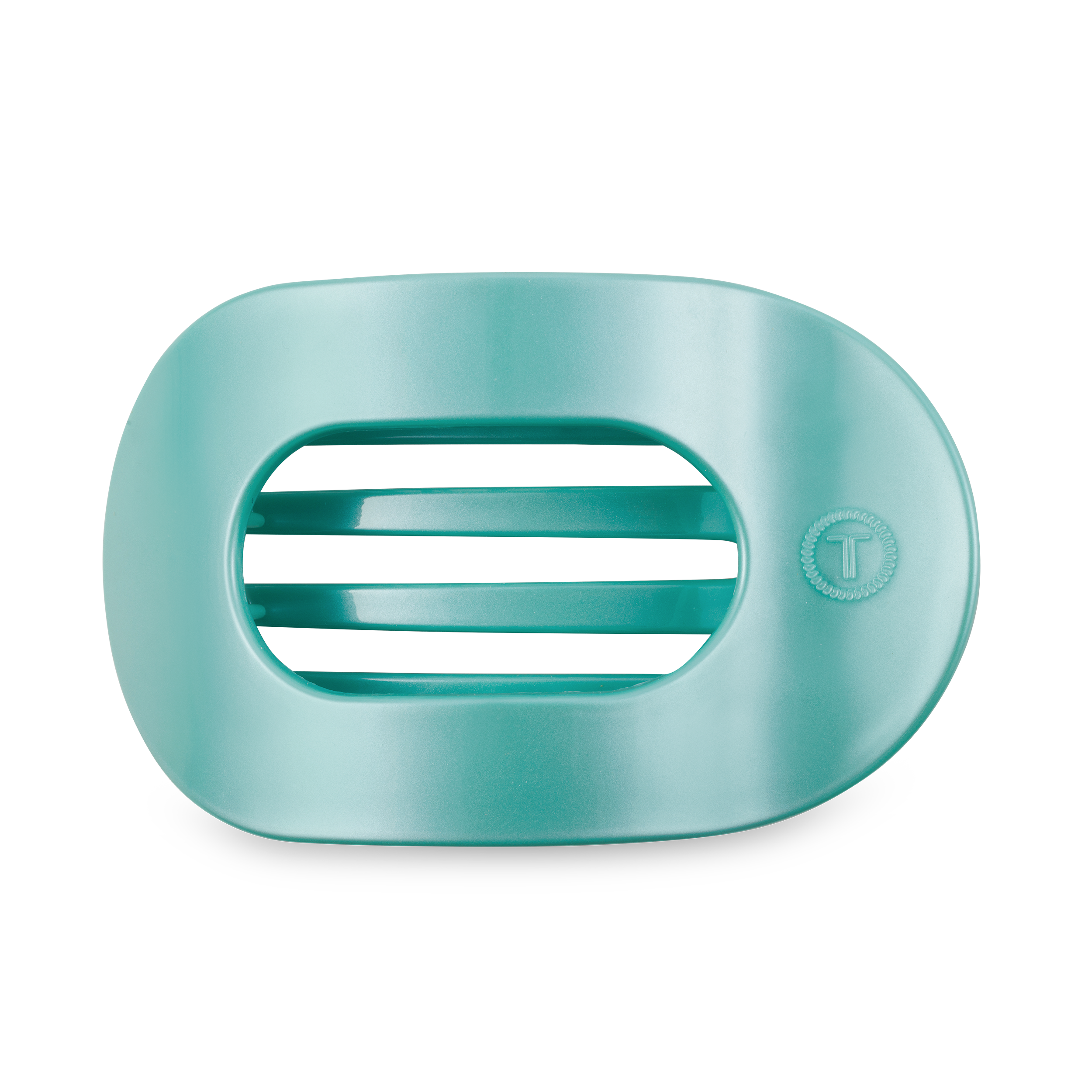 Round Flat Hair Clip | Large | Totally Turquoise
