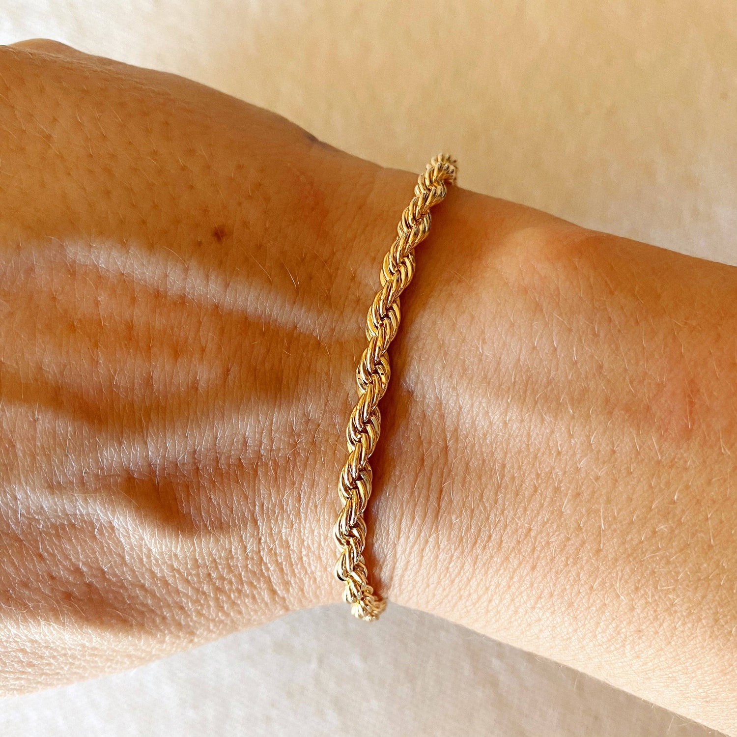 GoldFi - 18k Gold Filled 4mm Rope Bracelet