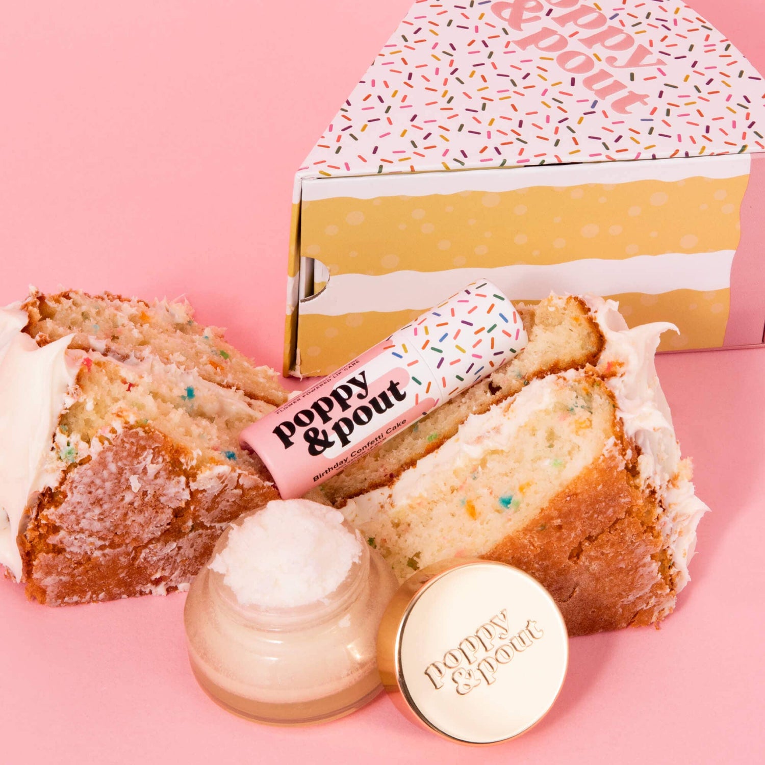 Poppy &amp; Pout - Lip Care Duo, Birthday Confetti Cake