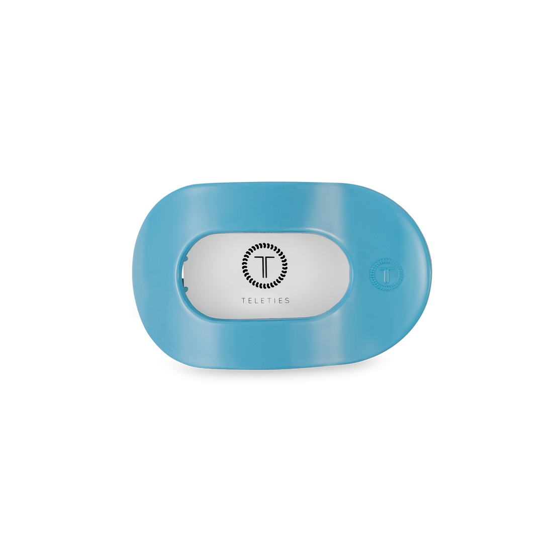 TELETIES - Flat Round Hair Clip | Small | Summer Sky