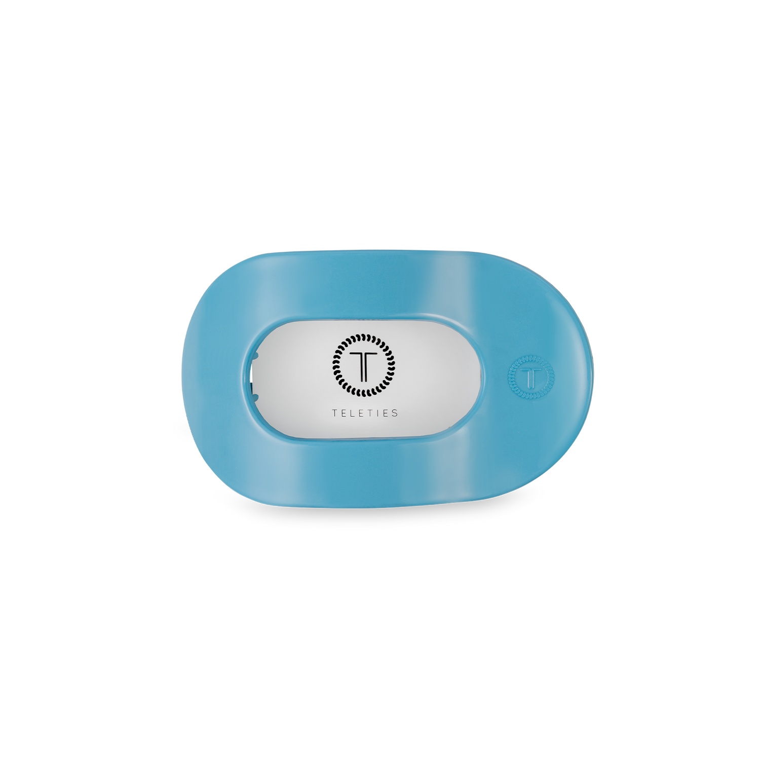 TELETIES - Flat Round Hair Clip | Small | Summer Sky