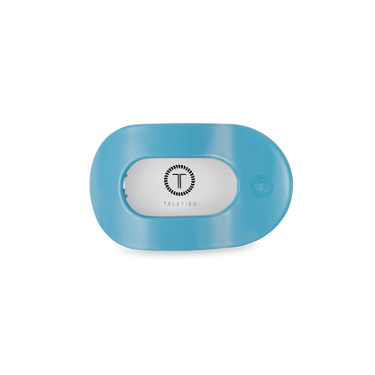 TELETIES - Flat Round Hair Clip | Small | Summer Sky