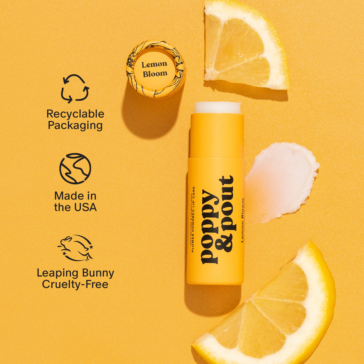 Poppy &amp; Pout - Lip Balm, Lemon Bloom