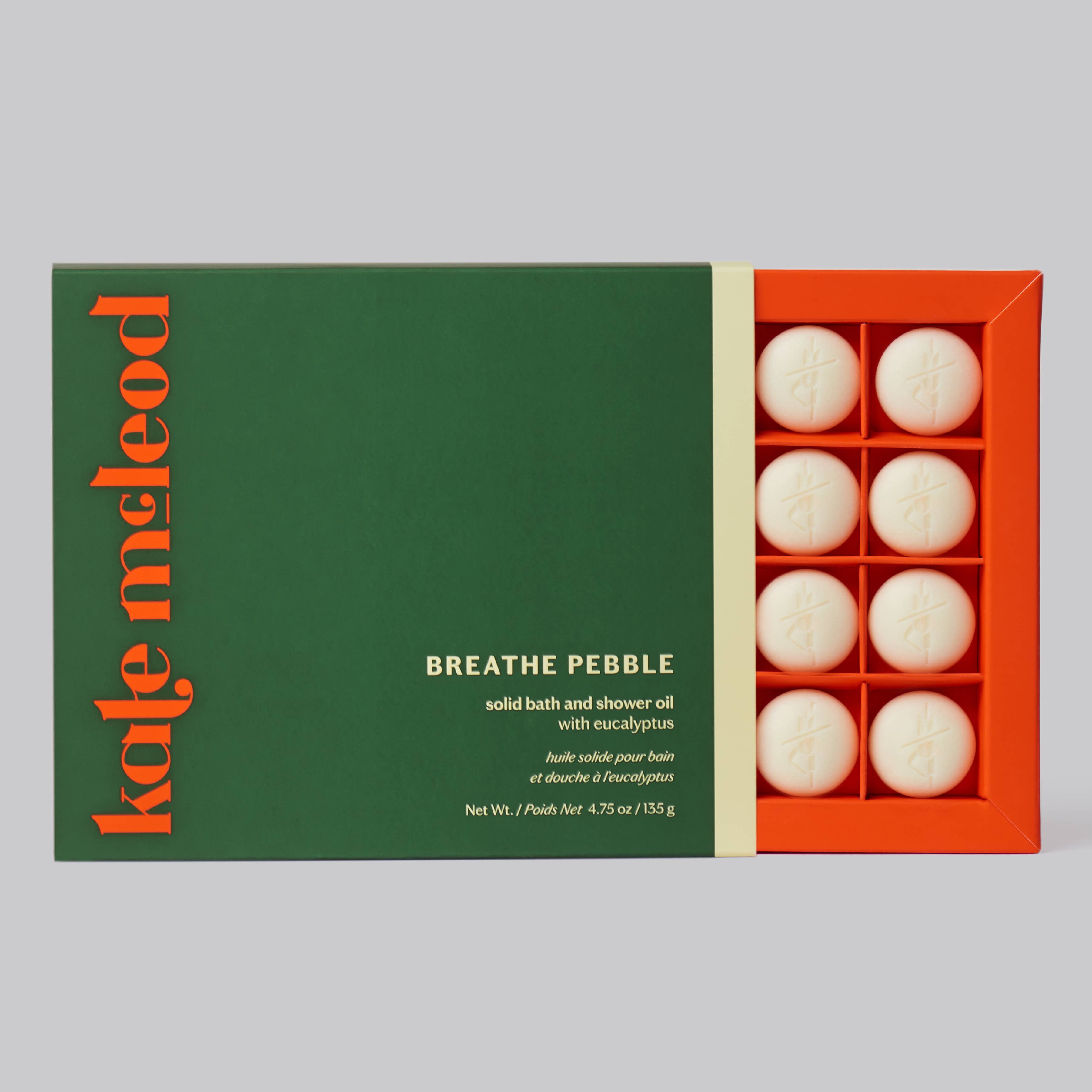 Kate McLeod - Breathe Pebble | Deep Moisturizing Solid Bath &amp; Shower Oil