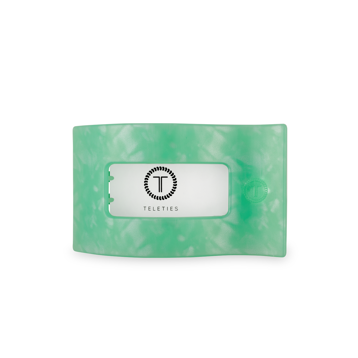 TELETIES - Flat Rectangle Hair Clip | Medium | Spring Splash
