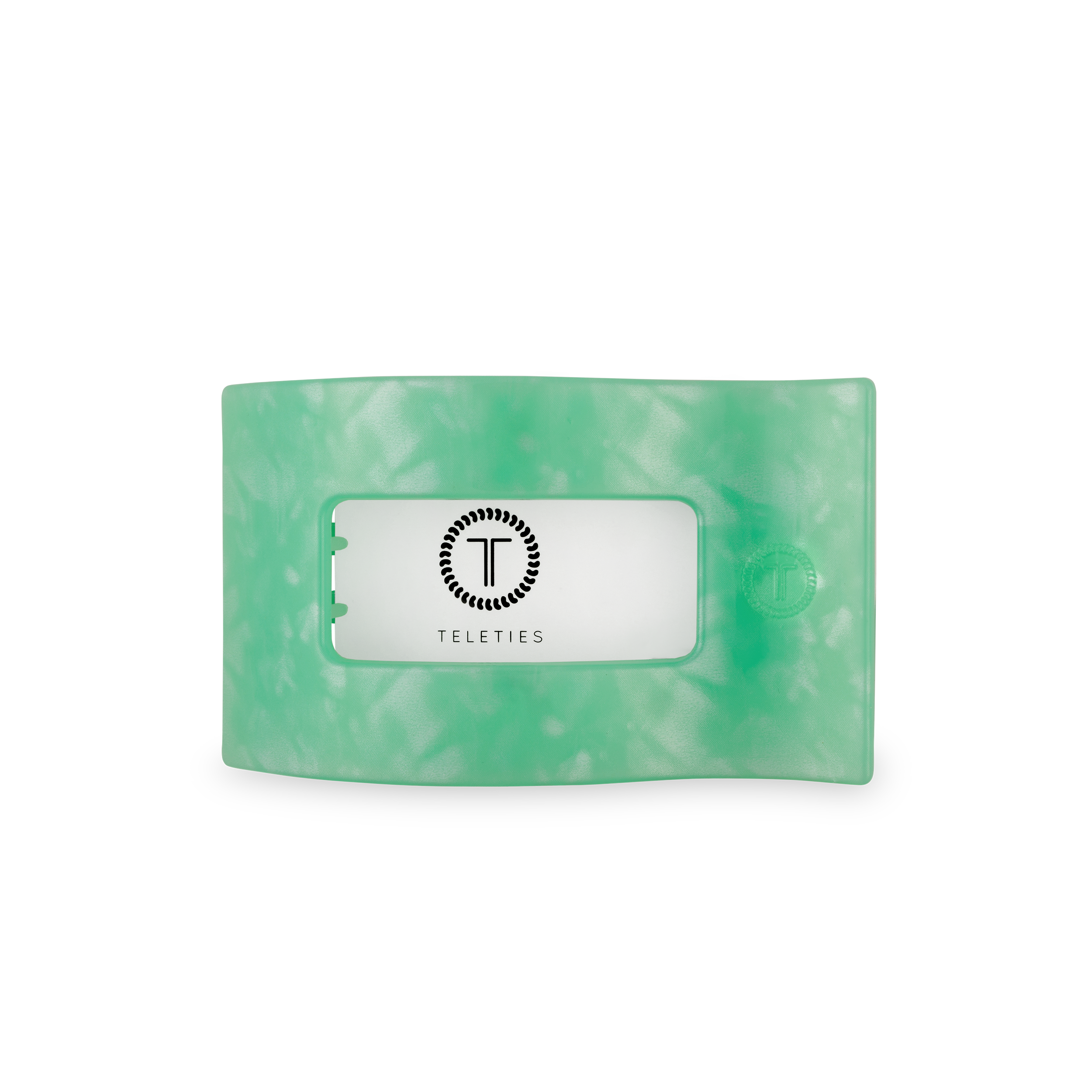 TELETIES - Flat Rectangle Hair Clip | Medium | Spring Splash