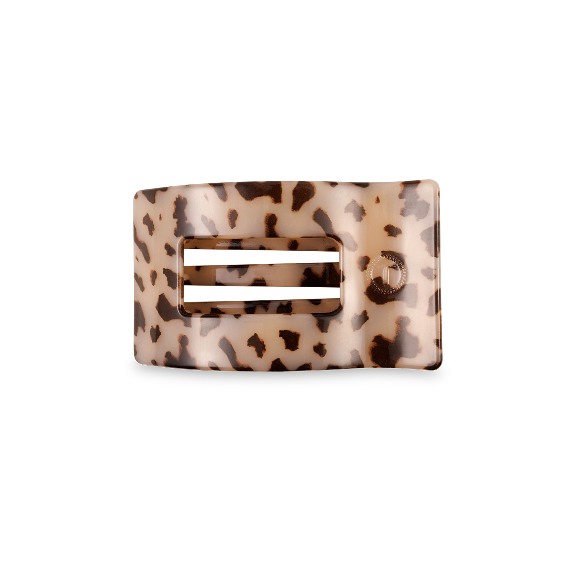 TELETIES - Flat Rectangle Hair Clip | Small | Blonde Tortoise