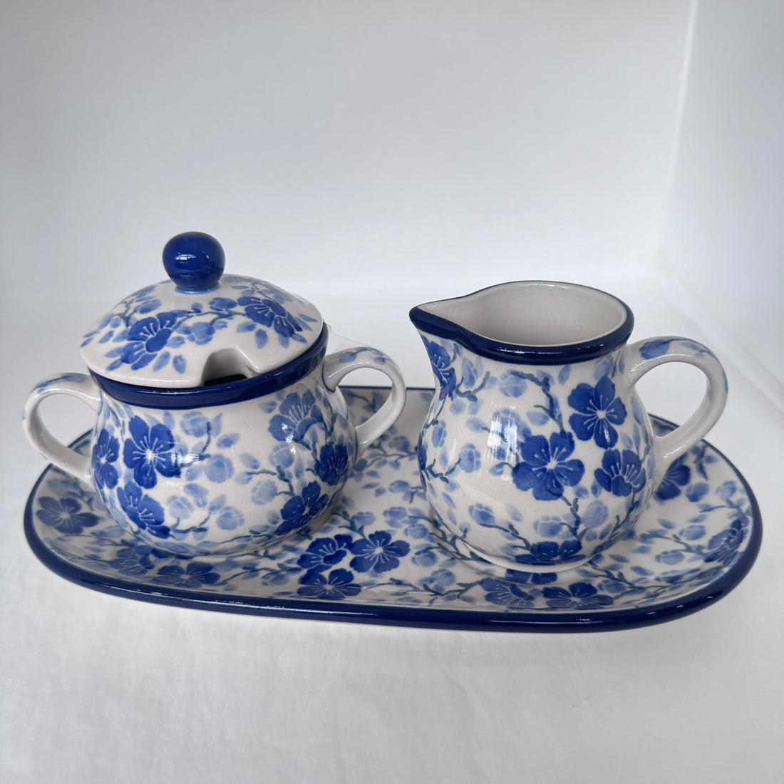 Timeless Blue Creamer &amp; Sugar Set