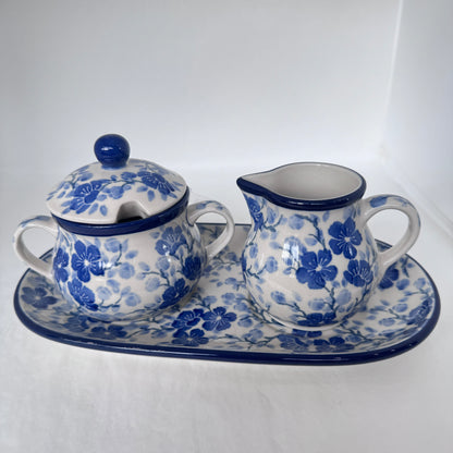 Timeless Blue Creamer &amp; Sugar Set